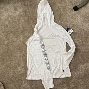 champion long sleeve shirt (white)